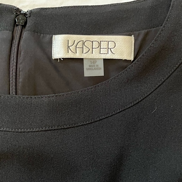 Kasper black sheath dress sz 14p NWOT - Picture 5 of 6